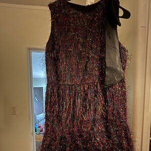 Chic Multicolor Textured Mini Dress